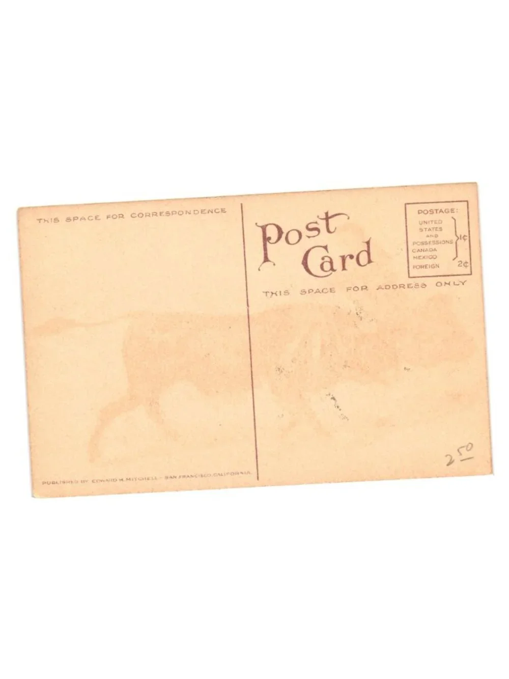 Vintage Postcard Bullfighting Estocada A Volapie Edward H Mitchell San Francisco
